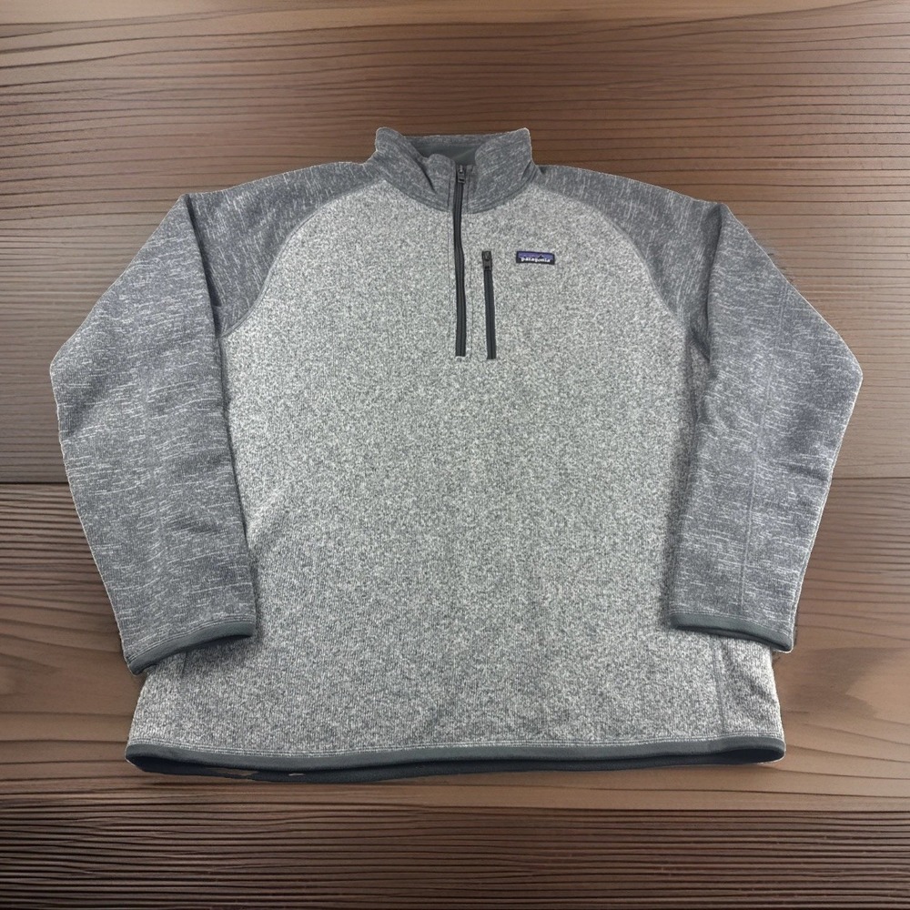 Patagonia Better Sweater 1/4 Fleece Mens XL Gray Pullover Sweatshirt Outdoors